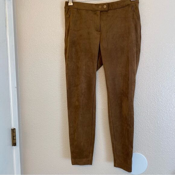 J.Jill brown camel suede like soft stretchy ankle leggings slacks XS petite - Picture 2 of 11